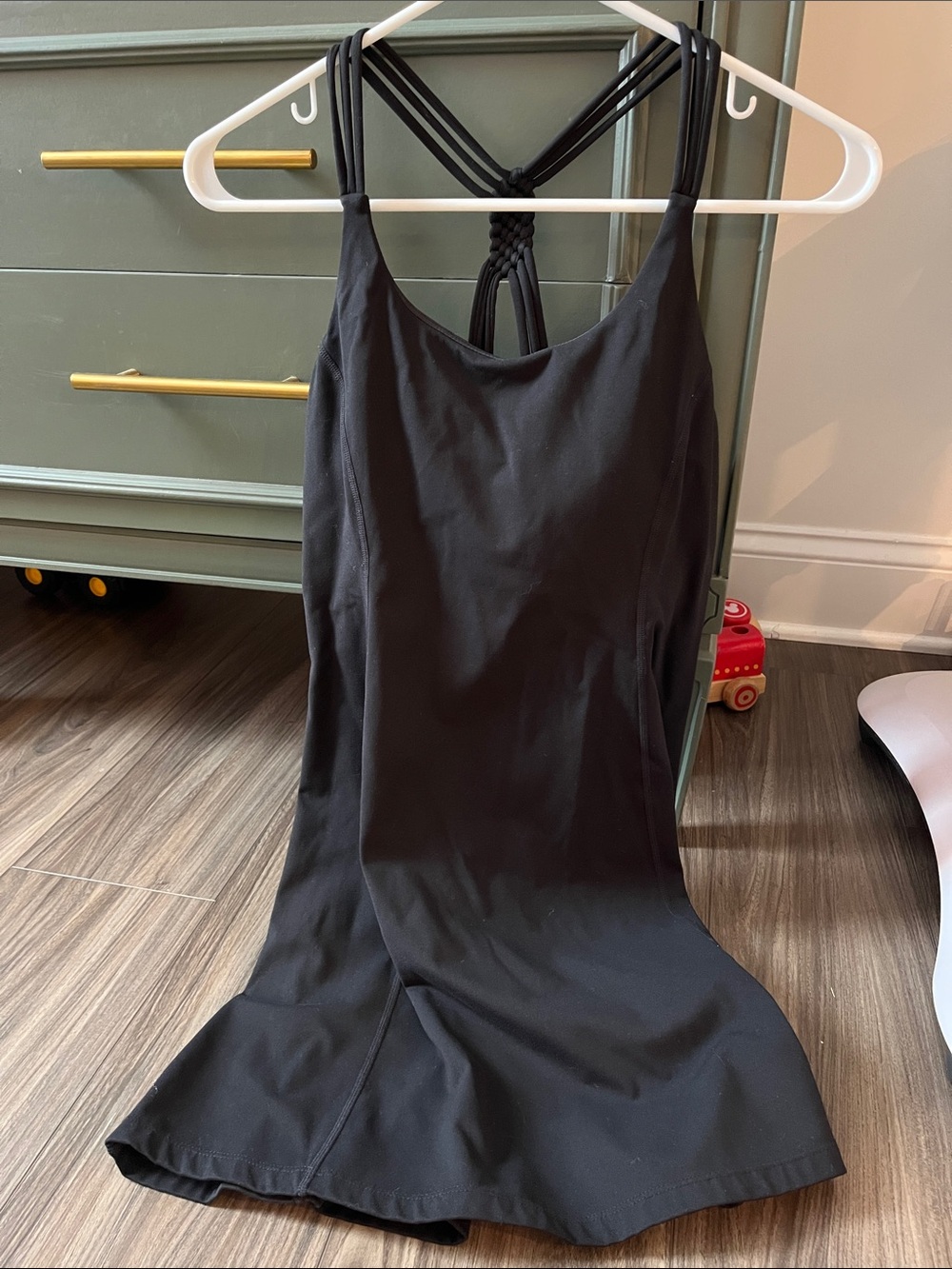 Mono B Black Strappy-Back Mini Dress